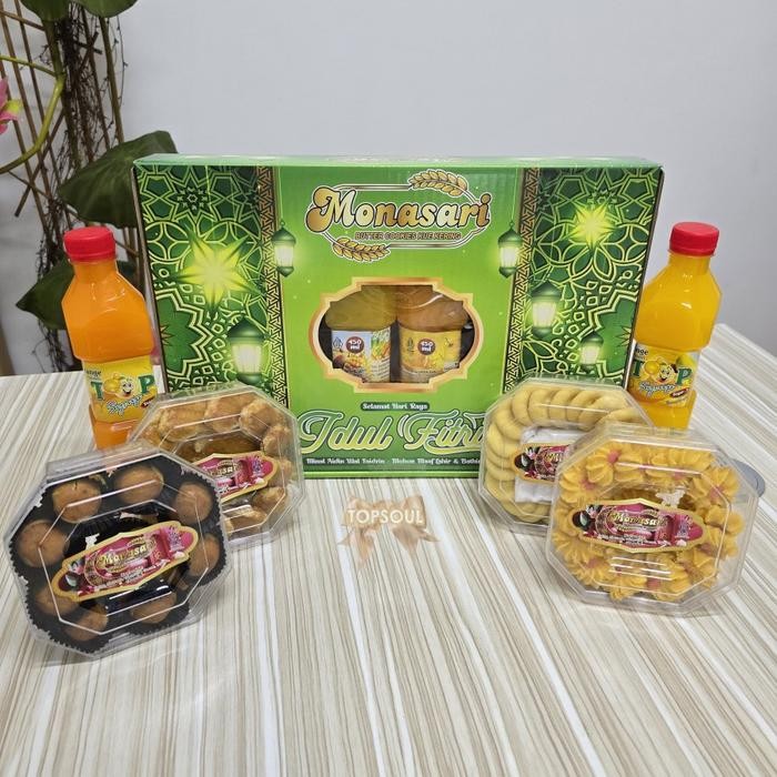 

New! Monasari HIJAU - Paket Kue Kering dan Syrup Bingkisan Eid Mubarak Parcel Lebaran Hampers Hadiah Gift Box Idul Fitri Lebaran