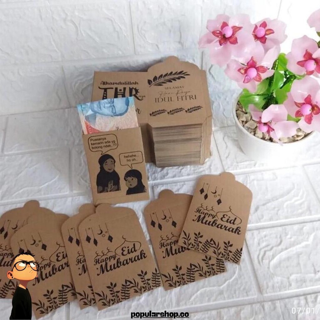 

100Pcs Amplop Lebaran Kertas Karton Cod
