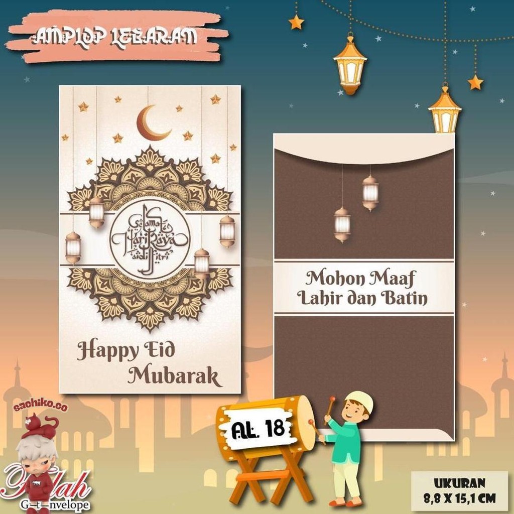 

Amplop Lebaran Falah Kode Al 18 Isi 50 Pcs / Muat Selembaran Uang Tanpa Dilipat / Amplop Cantik / Amplop Lucu / Amplop Lebaran Bisa Ecer Promo