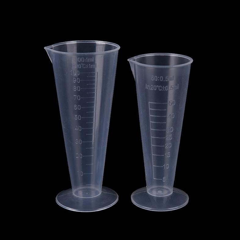 Bisa COD (clashop) Gelas Takar Gelas Ukur 100ML Plastik Bening Transparan Measuring Cup Plastic Taka