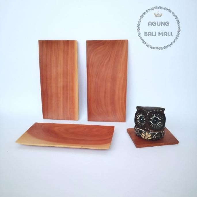 $$$$] Piring kayu | piring kayu persegi panjang | piring properti foto