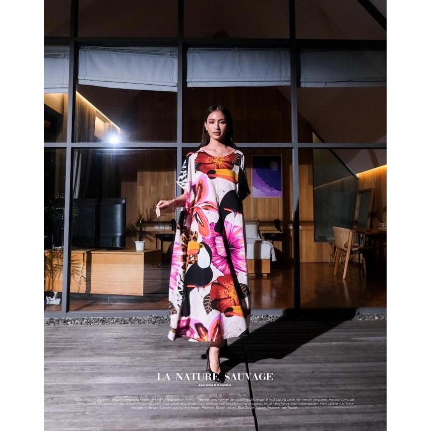 Daster/ Dress Toucan - La Nature Sauvage - Rayon Busui Panjang [Ce Homewear] Terlaris