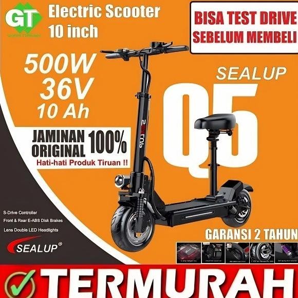 Promo Premium Sealup Q5 Electric Scooter / Skuter Listrik Dewasa / Elektrik