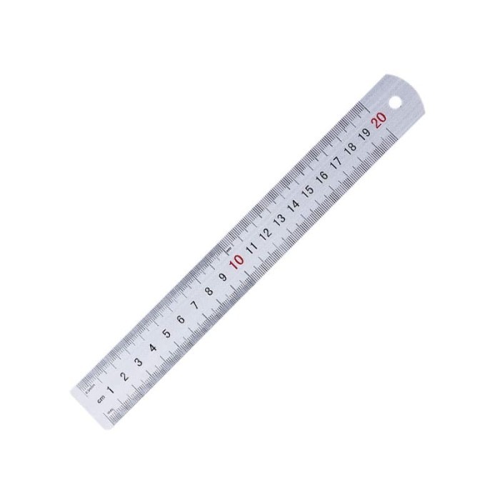 

Straight Aluminum Ruler 20 cm Metric Inches