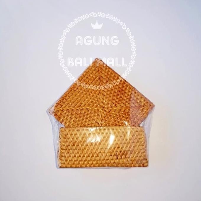+++++] Coaster rotan set box | tatakan gelas rotan | tatakan cangkir anyaman