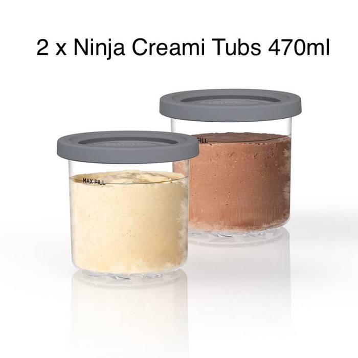 Ninja Creami Replacement Tubs 470ml Ninja ice cream tub