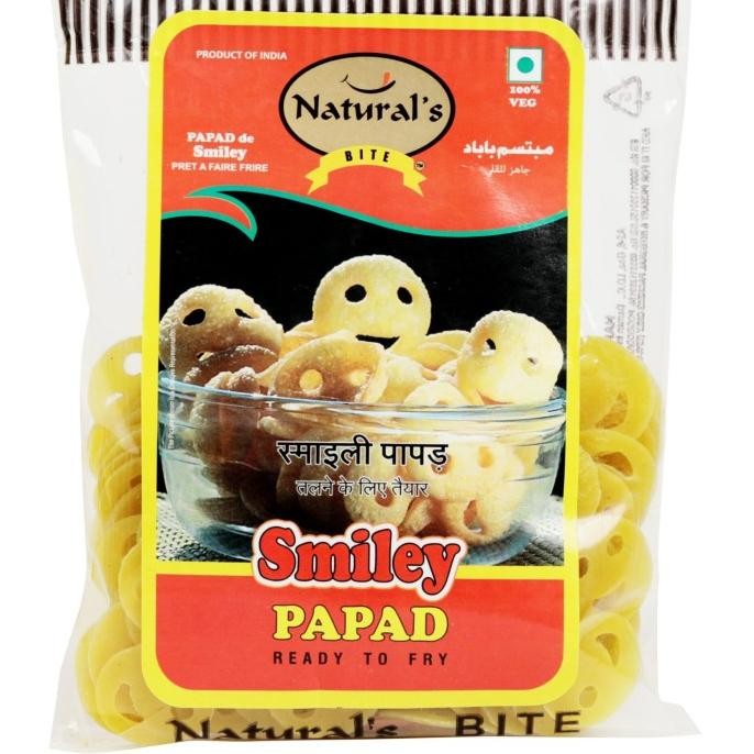 

^%^%^%^%] SMILEY PAPAD NATURAL'S 100G / Ready To Fry