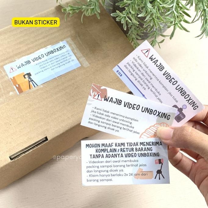 

Ready oke] Stiker Label Wajib Video Unboxing Pengiriman Paket