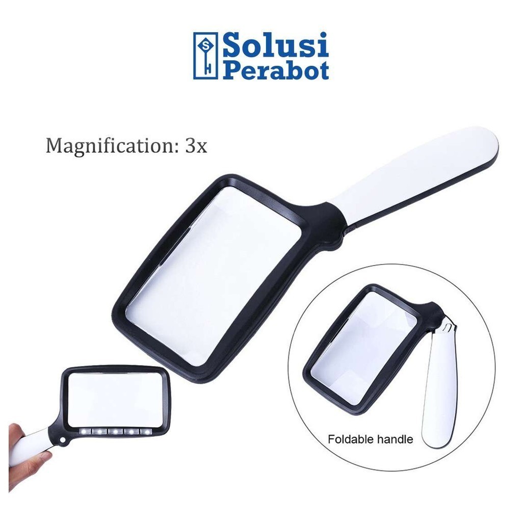 

Aca Pembear Led Ab79 P Lampu Lup Lena Magnifier Handheld Membaca Perhiaan Omponen Loupe