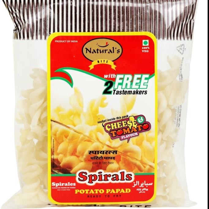 

\"\"\"\] SPIRALS POTATO PAPAD CHEESE & TOMATO FLAVOUR 100G