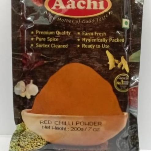 

Ready stock] RED CHILLI POWDER AACHI 200G / Bubuk Cabe Merah 100%