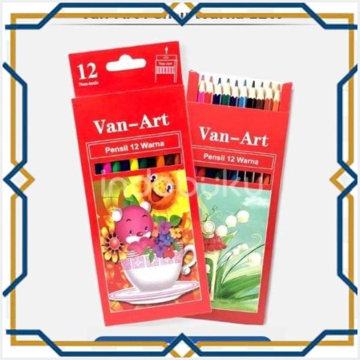 

[SUR] PENSIL WARNA VAN-ART VANART 12 PANJANG GAMBAR MENGGAMBAR MEWARNAI ATK