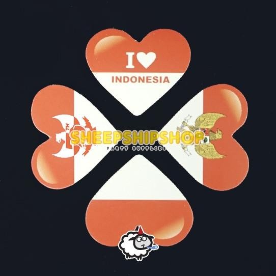 

Termantab] [ISI 24 PCS]STIKER BENDERA 3.5 X 2.5 CM/Stiker Pipi Merah Putih HUT RI