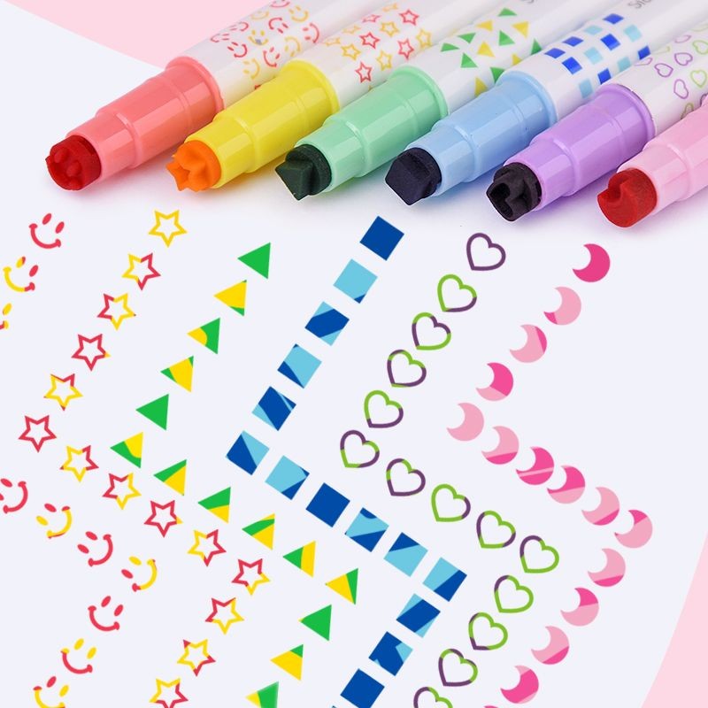 

Cartoon Cute Seal Fluorescent Pen Candy Color Notebook Watercolor Pen