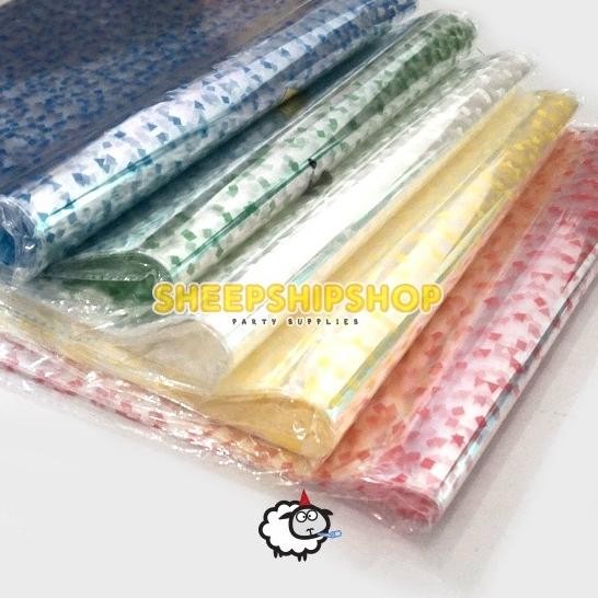 

+%+%+%] OPP BENING CORAK 24x45 CM ( Isi 12 Pcs ) Plastik Bingkisan Ulang Tahun