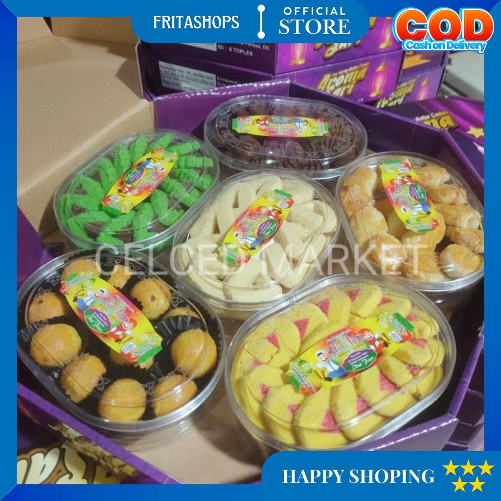 

Paket Kue Kering Lebaran Idul Fitri Isi 6 Macam Kue Aroma Sari | Kado Hampers Parcel Gift Ramadhan D Best Seller