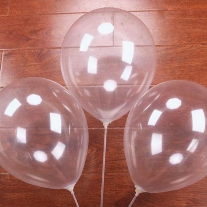 :=:=:=:=] [ECERAN] BALON LATEX TRANSPARAN 12 INCH Balon Bening Ulang Tahun
