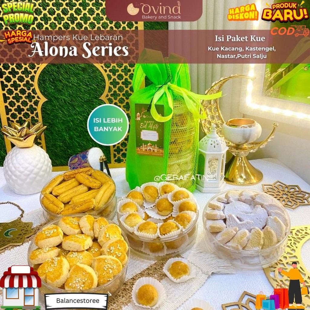 

Kue Kering Lebaran Intan Sari Paket Alona Series / Hampers Lebaran Dibuat Tahun 2025 D Cod