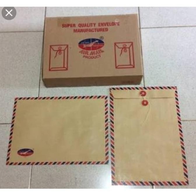 

Sale Amplop Tali Air Mail Warna Coklat 50 Lembar