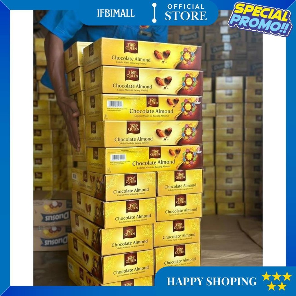 

[Grosir] Cokelat Almond 2024 Isi 4 Toples / Set 4 Toples Asin / Coklat Almond 2024 / Top Queen Coklat Almond / Top Queen D Promo 10.10