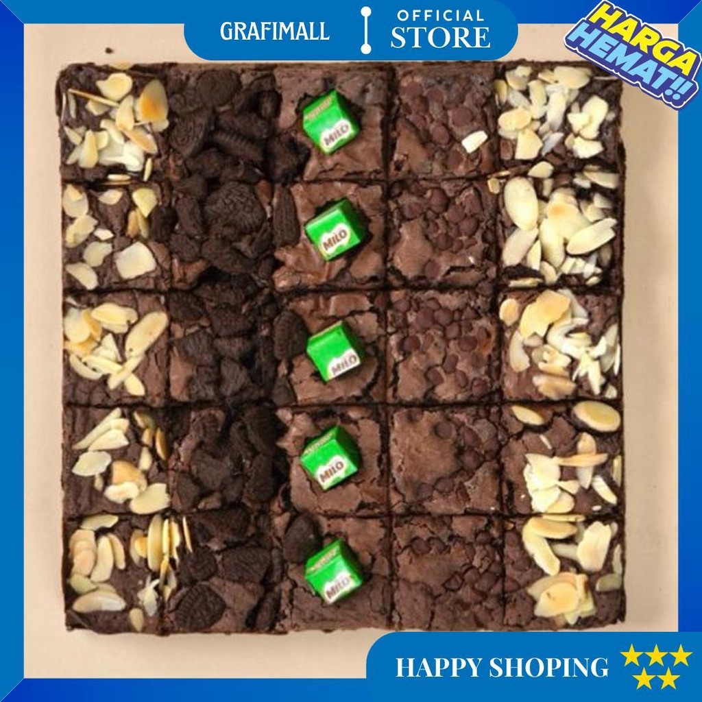 

Dynamite Mix Fudgy Brownies / Brownies Panggang Sekat 25Bites / Brownies / Fudge Brownies By Gustarbrownies D Best Seller