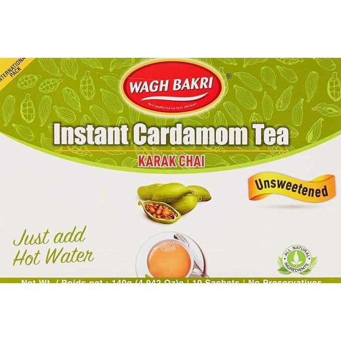 

Produk Terbaik] INSTANT CARDAMOM TEA Karak Chai UNSWEETENED 140G WAGH BAKRI