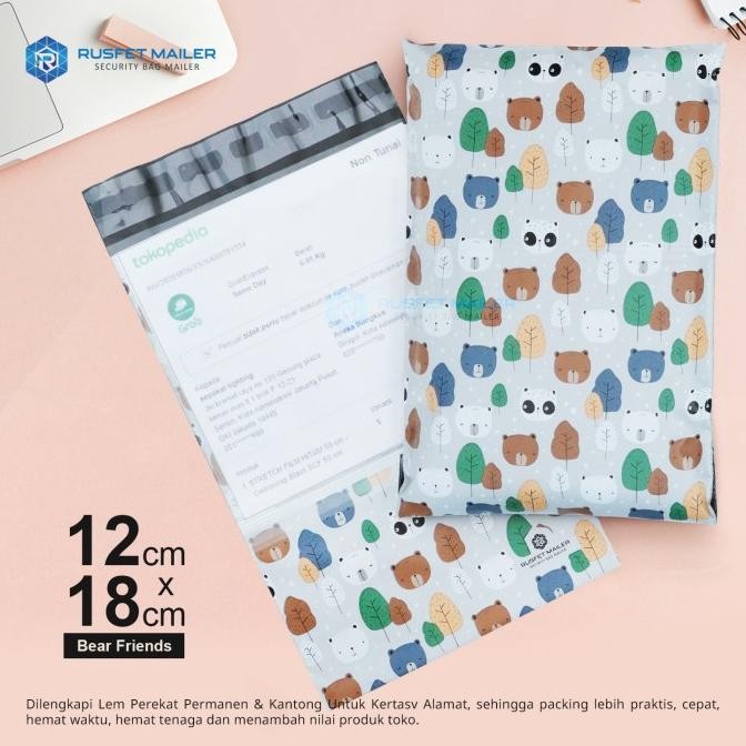 

Sale Amplop Plastik Polymailer Bear Friends - 3Variasi (Ada Kantong Alamat)