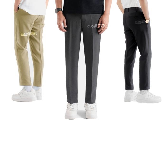 Clonohku Celana Ankle Pants Pria BIG SIZE (JUMBO) Ankle Pants - Office Pants - Celana Bahan Pria