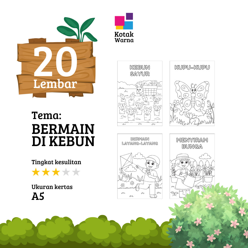 

Kertas Mewarnai Tema Kebun / Lembar Mewarnai Tema Kebun / Gambar Mewarnai Tema Kebun / Mainan Edukasi Mewarnai Tema Kebun / Untuk Anak Usia Dini / Untuk Anak Usia 4 5 6 7 8 9 Tahun
