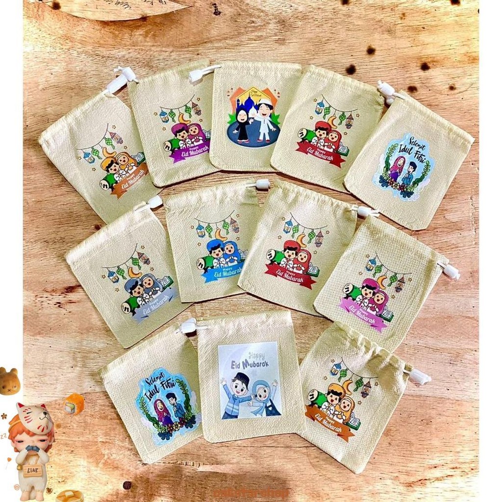 

Amplop Lebaran Mini Pouch Serut Kain/Amplop Kain Viral Serbaguna Kilat