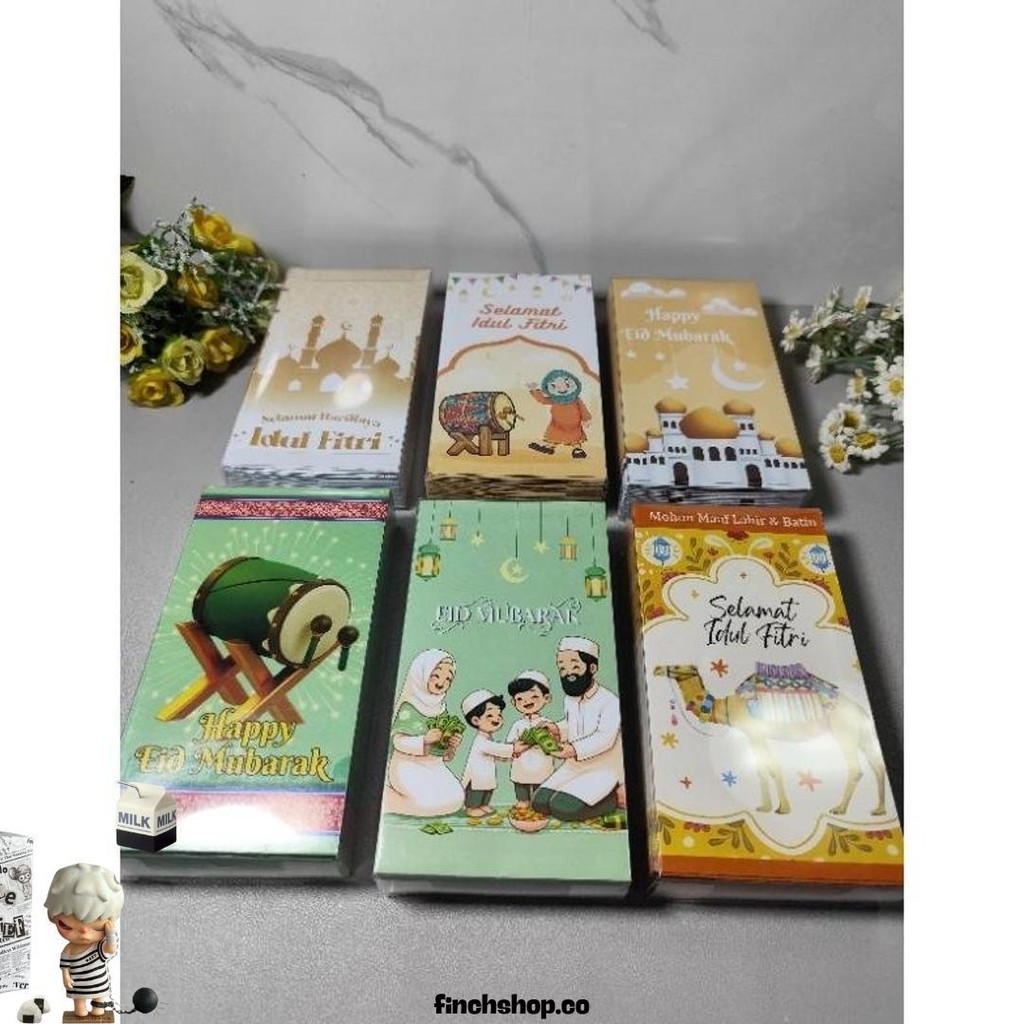 

Amplop Lebaran Idul Fitri Ukuran Besar 7,5 X 16 Cm (1 Pack 50Lembar ) Uang Tanpa Di Lipat Kemasan Mika Karakter Islamik Kualitas Impor Cod