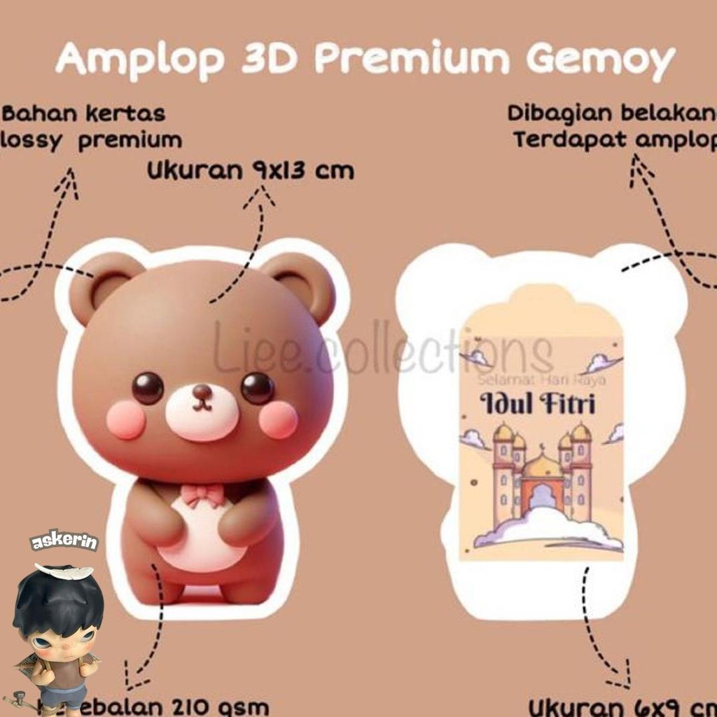 

Amplop Lebaran Idul Fitri Karakter 3D Gemoy || Sepaket Isi 10Pcs Kilat