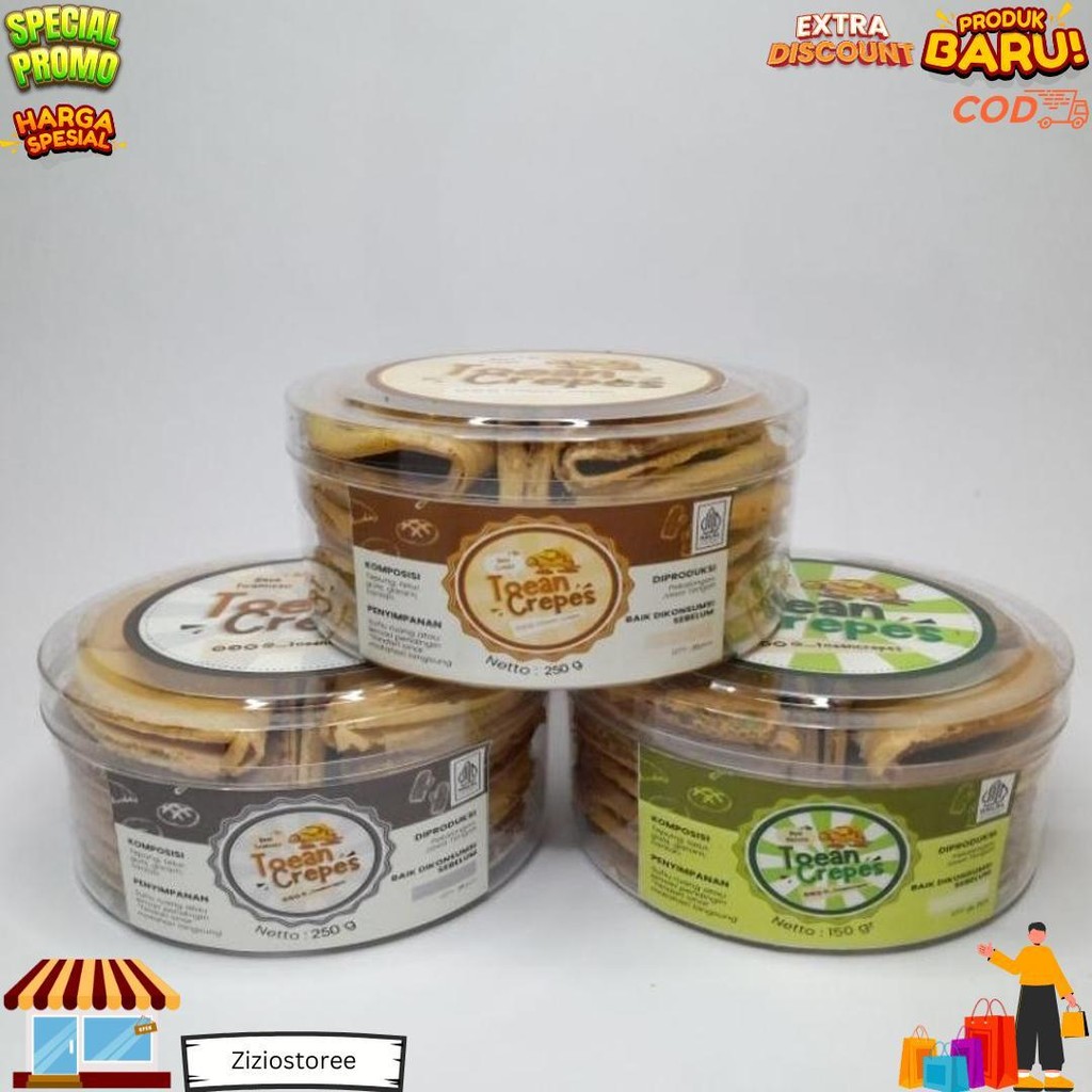 

Paket 3 Box 3 Rasa | Aneka Cemilan - Makanan Ringan - Kue Kering -Crepes/Semprong - Varian Rasa D Gratis Ongkir