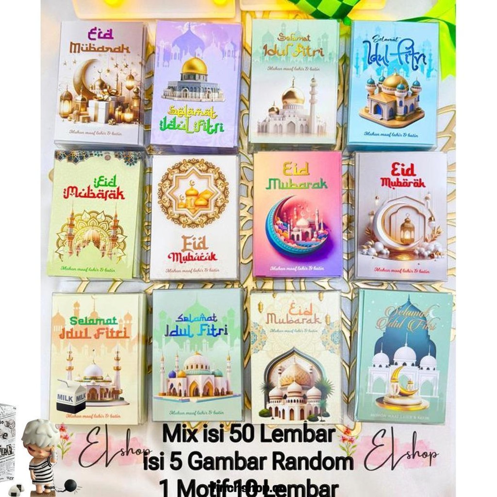 

Amplop Lebaran Mix Isi 50 Lembar Islami Idul Fitri Eid Mubarak Murah