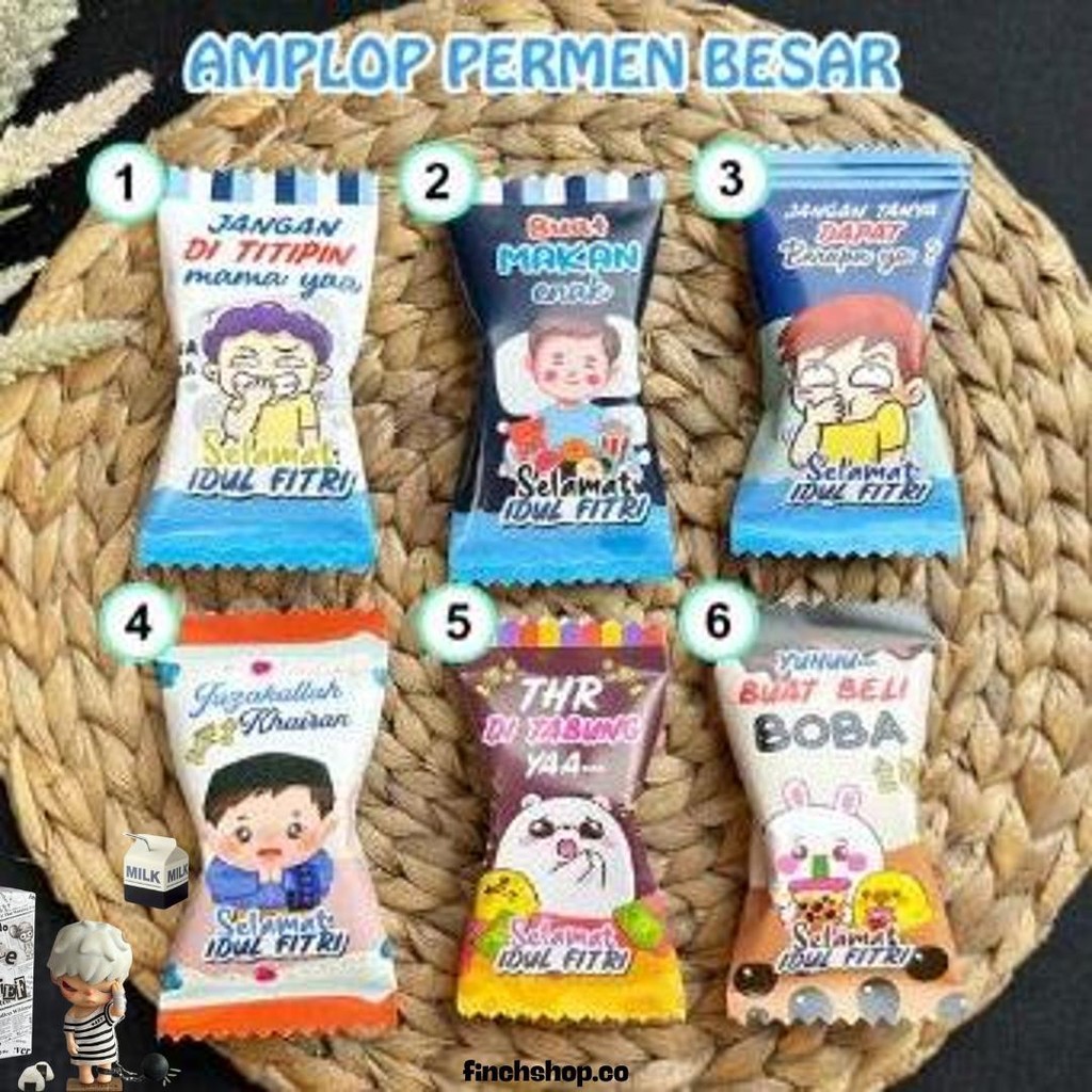 

12 Pcs Amplop Permen Lebaran Lucu Dan Unik Untuk Ampau Idul Fitri Murah