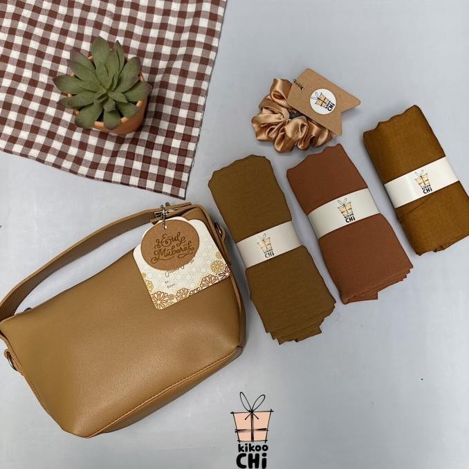 

New! Kikoochi Aisyah - Hampers Idul Fitri Hadiah Lebaran Hijab Kerudung - Aisyah 3 hijab Lebaran