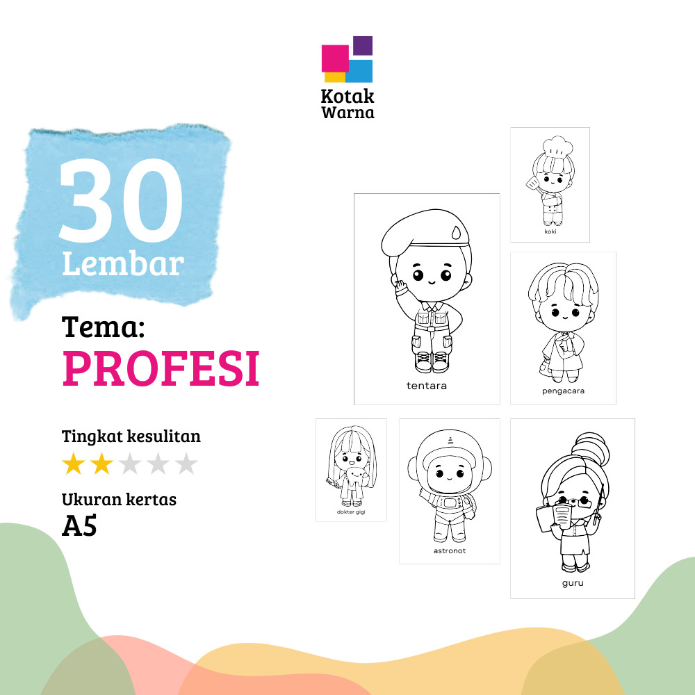 

Kertas Mewarnai Tema Profesi / Lembar Mewarnai Tema Profesi / Gambar Mewarnai Tema Profesi / Mainan Edukasi Mewarnai Tema Profesi / Untuk Anak Usia Dini / Untuk Anak Usia 4 5 6 7 8 9 Tahun
