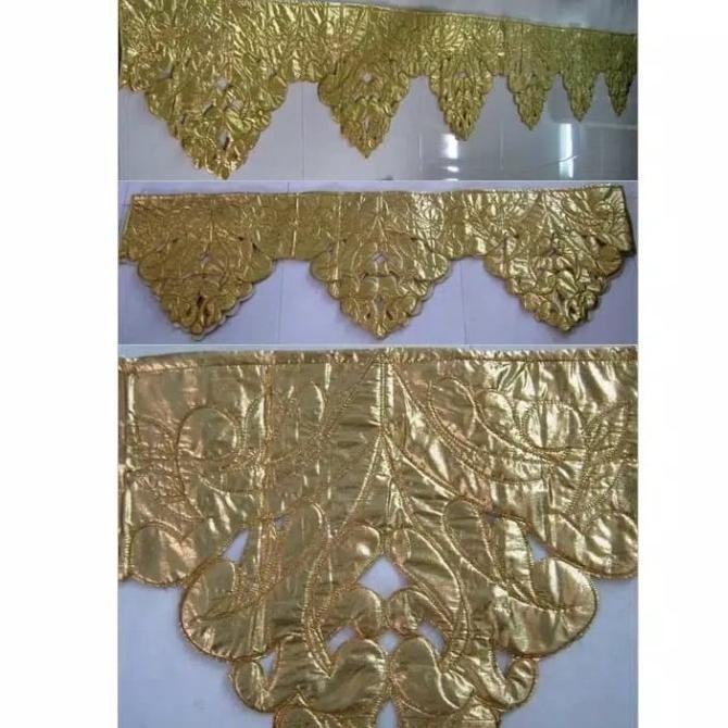 taplak meja prasmanan wedding // dekorasi poni meja prasmanan