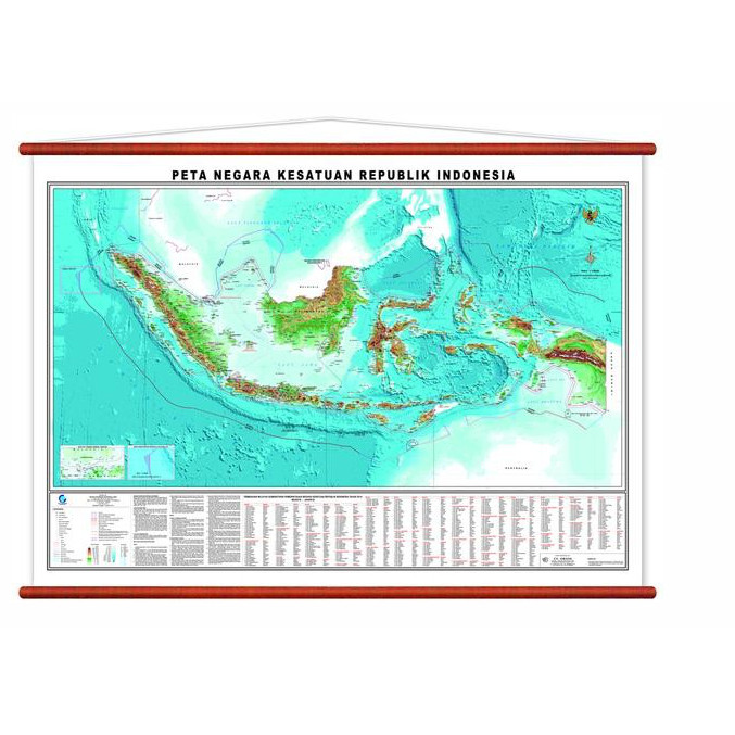 

Peta Negara Kesatuan Republik Indonesia 38 Provinsi ukuran 125 x 180 CM