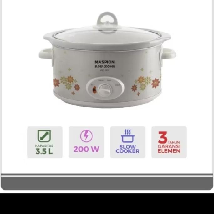 ,,,,,,,] MASPION SLOW COOKER 3,5 LITER GARANSI RESMI