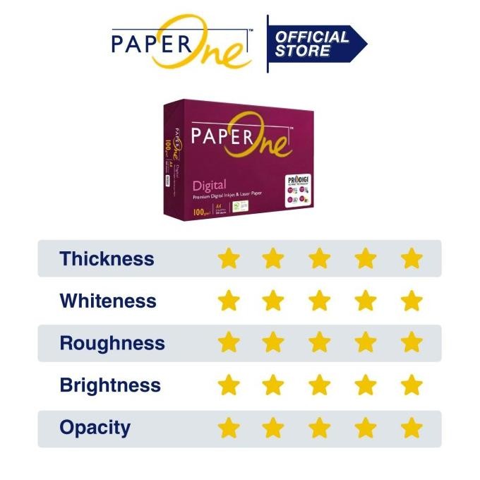 

PaperOne Kertas A4 100gr Digital 1 Box (2000 lembar) Kertas HVS