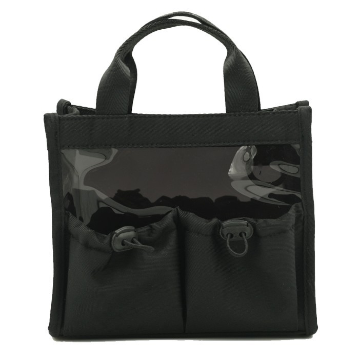 TAS SELEMPANG BLACK SOLID PVC - ARUM BAG