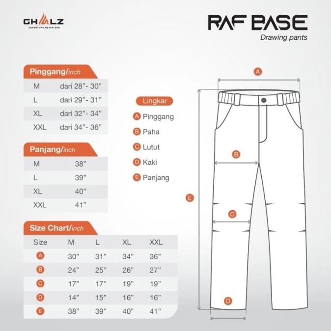 Celana Panjang Outdoor Ghalz Raf Base Terlaris