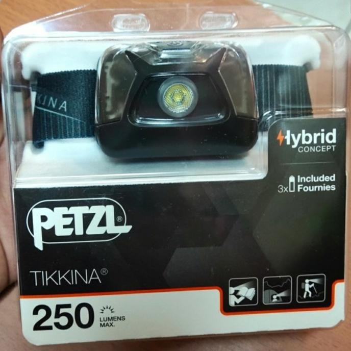 Headlamp Petzl Tikkina 250 Lumens / Perlengkapan Climbing Terlaris