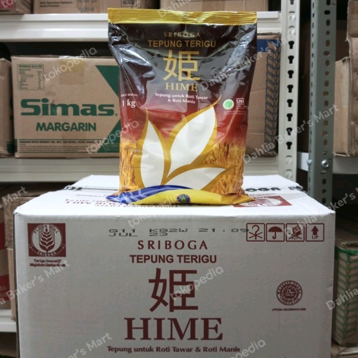 

Tepung Terigu Sriboga Hime 1 Kg x 10 / Dus Khusus Gojek/Grab Instant