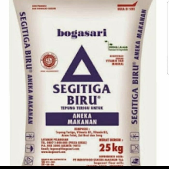 

Tepung Terigu Segitiga Biru 25 kg Grab&Gojek Only