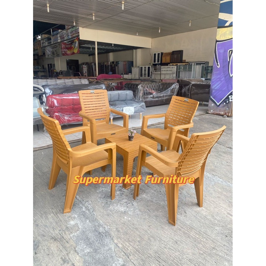 KURSI PLASTIK NAPOLLY SET SULTAN BIG RI KURSI BR811 + MEJA MAPAN45