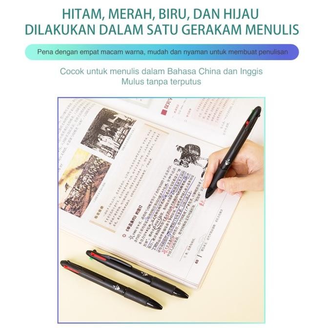 

Deli Ball Pen 4 Colours 0.7mm / Bolpen Pulpen 4 Warna Warni Deli 33390