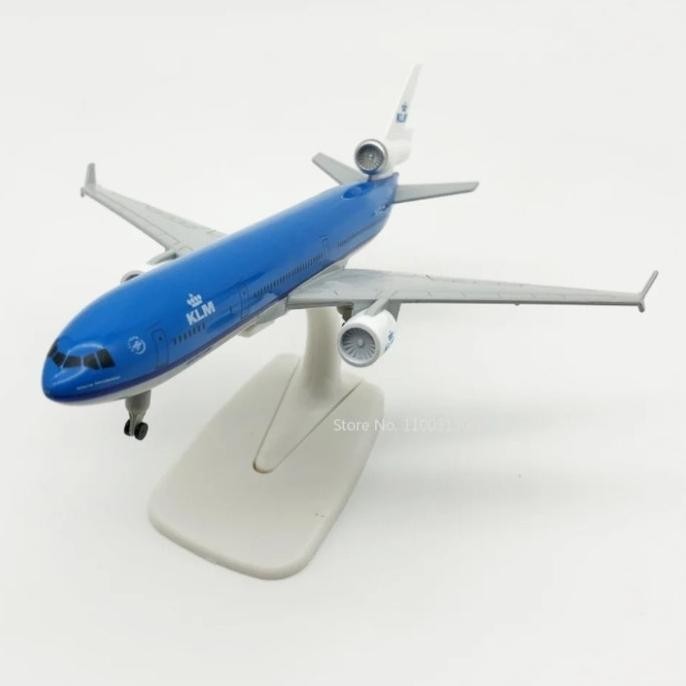 Miniatur Diecast Pesawat MD11 KLM 20 cm ada roda