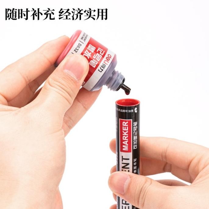 

DELI REFILL PERMANENT MARKER ISI ULANG TINTA SPIDOL PERMANEN [BOX]